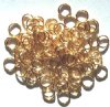 20, 8mm Gold Plated Closed Jump Rings